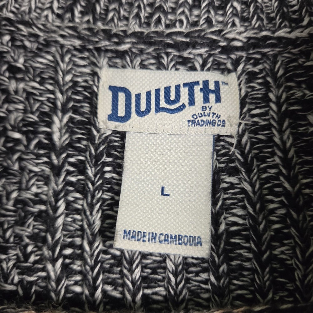 Duluth Trading Women's Heritage Cowl Neck Tunic Knit Sweater w/ Pocket Black L - Picture 2 of 10